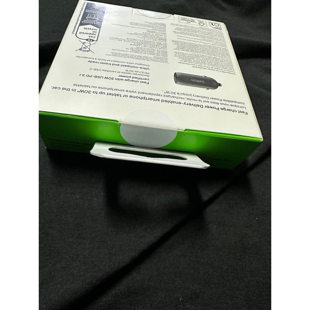 Belkin BoostCharge 30W USB-C Car Charger Black NEW PPS Fast Charging Adapter - Picture 5 of 6